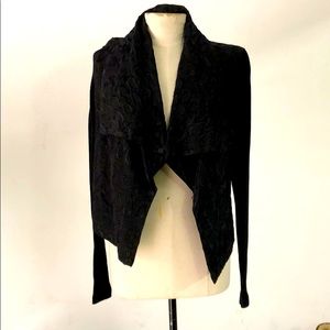 Biya by Johnny Was black embroidered cardigan